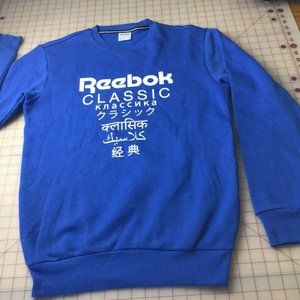 Reebok Classic Unisex Fleece Crew Sweatshirt Blue